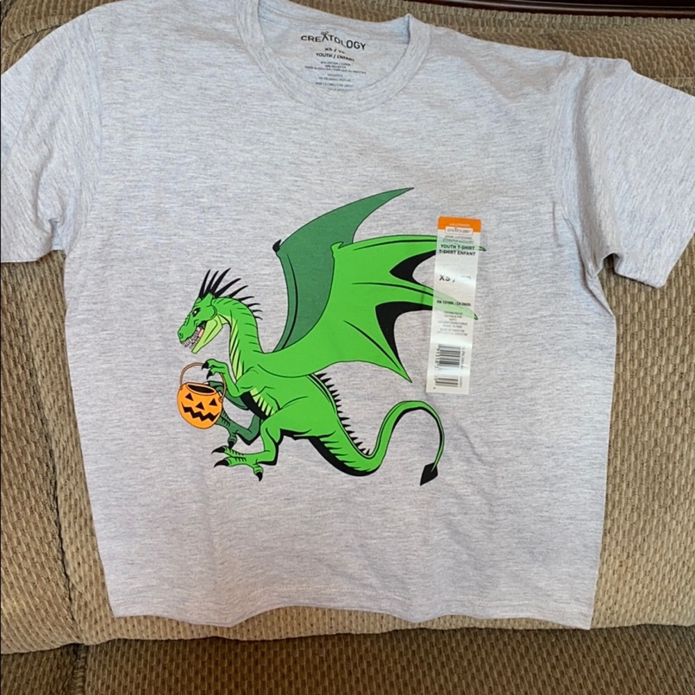 New dragon with pumpkin kids unisex shirt
